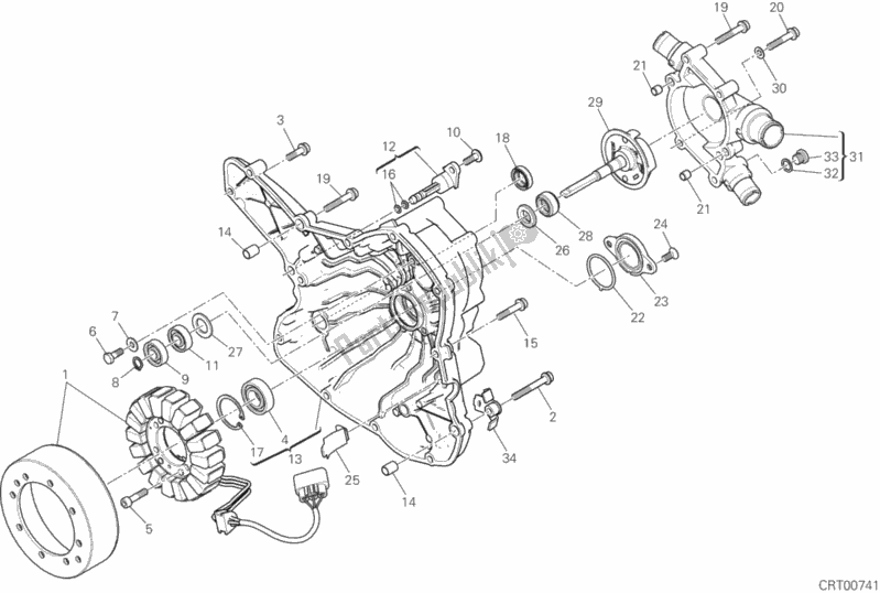 Wszystkie części do Pokrywa Generatora Ducati Multistrada 950 Touring 2018